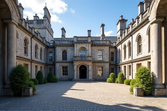 The historic Dublin Castle courtyard